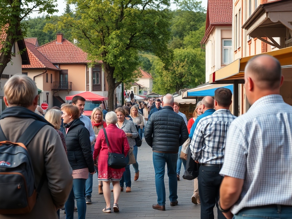 Widok na rzekę Drwęcę w Nowym Mieście Lubawskim z zazielenionymi brzegami.